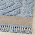 GULDÄXINGAR Rug, high pile, blue/grey/handmade, 170x240 cm