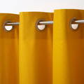 Curtain GoodHome Hiva 140x260cm, mustard yellow