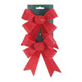 Christmas Decoration Bow 2pcs, red