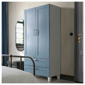 PLATSA Wardrobe with 2 doors+2 drawers, white/Sannidal blue, 80x42x173 cm