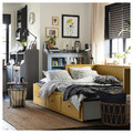 HEMNES Day-bed frame with 3 drawers, yellow, 80x200 cm