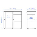 VIHALS Cabinet with sliding doors, white 95x47x90 cm