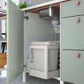 ENHET Kitchen, pale grey-green, 243x63.5x222 cm