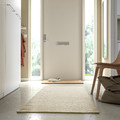 TIDTABELL Rug, flatwoven, beige, 80x200 cm