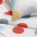 BRUKSVARA Duvet cover and 2 pillowcases, multicolour/dot pattern, 200x200/50x60 cm