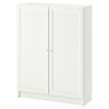 BILLY / OXBERG Bookcase with doors, white, 80x30x106 cm