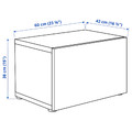BESTÅ Wall-mounted cabinet combination, white/Lappviken white, 60x42x38 cm