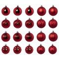 VINTERFINT Tree ornament in bag, set of 20, bauble red, 7 cm