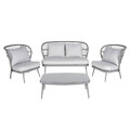 GoodHome Garden Furniture Set Apolima, grey