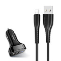 USAMS Car Charger 2xUSB c13 2.1A NTU35LC13TZ, black