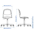 MICKE/ÖRFJÄLL / KALLAX Desk and storage combination, and swivel chair white/blue/black