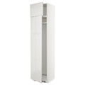 METOD Hi cab f fridge or freezer w 2 drs, white/Ringhult light grey, 60x60x240 cm