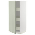 METOD / MAXIMERA High cabinet with drawers, white/Stensund light green, 60x60x140 cm