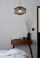 GoodHome Pendant Lamp Wutai 1 x 40W E27 38cm, dark bamboo