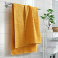 VÅGSJÖN Bath sheet, golden-yellow, 100x150 cm