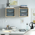 TROFAST Wall storage, light white stained pine/grey-blue, 32x21x30 cm