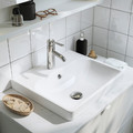 HAVBÄCK / ORRSJÖN Wash-stnd w drawers/wash-basin/tap, beige/bamboo, 62x49x71 cm