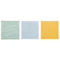 PEPPRIG Microfiber cloth, green blue/yellow, 28x28 cm