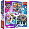 Trefl Children's Puzzle 3in1 Paw Patrol Mighty Pups Power 3+