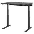 UTMANING Gaming desk sit/stand, electric/black, 120x80 cm