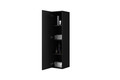 Bathroom Wall-mounted High Cabinet MDF Nicole 140cm, matt black