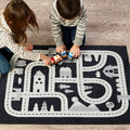 MARKKRYPARE Rug, dark grey, 74x100 cm