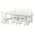 NORDVIKEN / NORDVIKEN Table and 6 chairs, white, white, 210/289x105 cm