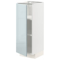 METOD Base cabinet with shelves, white/Kallarp light grey-blue, 30x37 cm