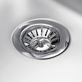 FYNDIG Single-bowl inset sink, stainless steel, 46x40 cm
