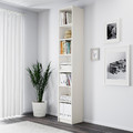 BILLY Bookcase with height extension unit, white, 40x40x237 cm