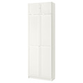 BILLY / OXBERG Bookcase w height extension ut/drs, white, 80x30x237 cm