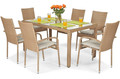 Garden Dining Set MALAGA Table 150 cm & 6 Chairs, beige