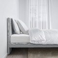 GLADSTAD Upholstered bed frame, Kabusa light grey, 140x200 cm