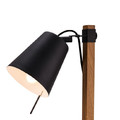 GoodHome Table Lamp Menonry E27, black/wood
