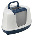 Cat Corner Litter Toilet with Filter, dark blue