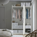 PAX / FORSAND Wardrobe, white/white, 150x60x201 cm
