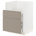 METOD/MAXIMERA Base cab f TALLSJÖN sink, white/Upplöv matt dark beige, 60x60 cm