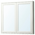 TÄNNFORSEN Mirror cabinet with doors, white, 100x15x95 cm
