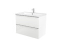 GoodHome Nira White Countertop Basin 81cm