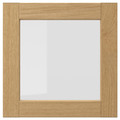 FORSBACKA Glass door, oak, 40x40 cm