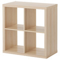 KALLAX Shelving unit, white stained oak effect, 77x77 cm