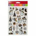 Christmas Stickers 3D 14x25cm Glamour, 1pc, assorted