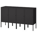 LIXHULT Storage combination, anthracite, 140x35x82 cm