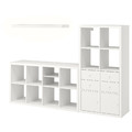 KALLAX / LACK Storage combination with shelf, white, 224x39x147 cm