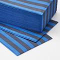 PALPFJÄRIL Paper napkin, striped blue/black/white, 38x38 cm