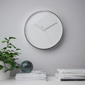 MALLHOPPA Wall clock, low-voltage/silver-colour, 35 cm