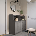 HAUGA Storage combination, grey, 139x46x116 cm