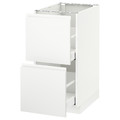 METOD / MAXIMERA Base cb 2 fronts/2 high drawers, white, Voxtorp matt white white, 40x60 cm