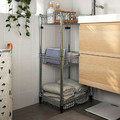 OMAR Shelving unit with 3 baskets, galvanised, 46x36x94 cm