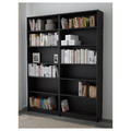 BILLY Bookcase, black-brown, 160x28x202 cm